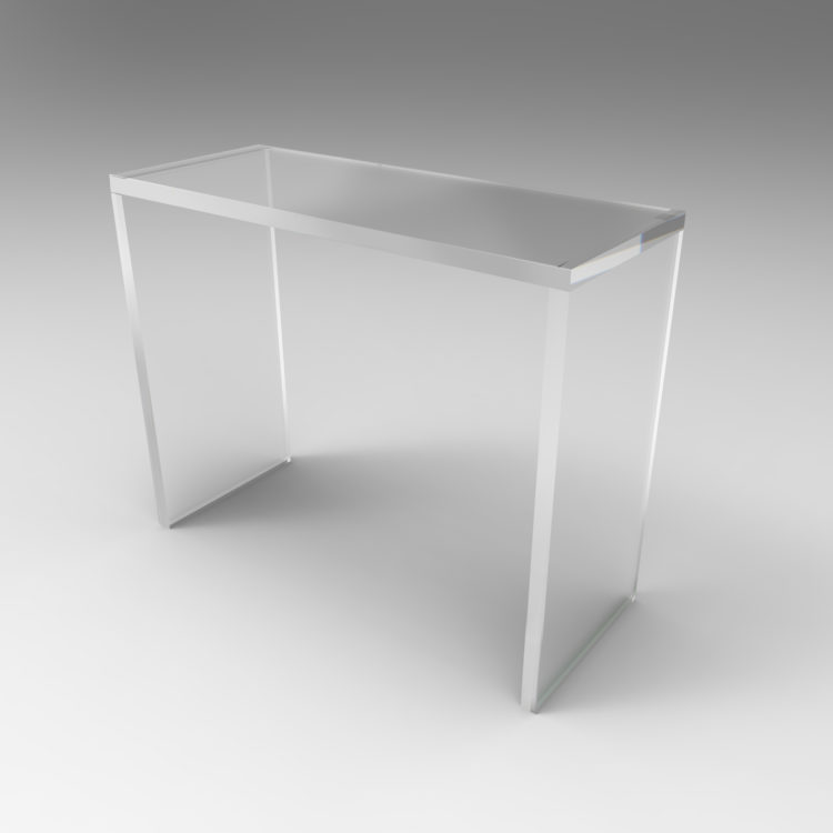 Plexi Craft Lucite Clear Acrylic Console Tables For Entryway And Hallways 8040